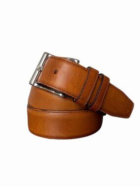 Meermin Men's Brown Tan Leather Belt Spain 36"